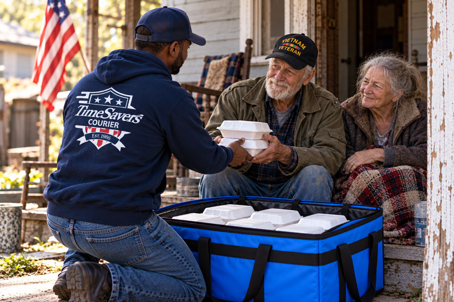 TimeSavers Courier Neighbor To Neighbor Veteran Family